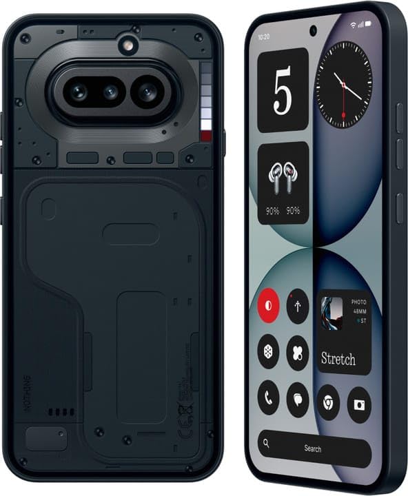 nothing phone (4a) 5g (black, 8gb ram, 256gb storage) | snapdragon 7s gen 4 | 6.78" amoled 120hz display | 50mp triple camera | 5400mah battery | 50w fast charging
