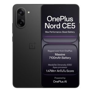 oneplus nord ce5 | mediatek dimensity | massive 7100mah battery | powered by oneplus ai | 128gb 8gb | black infinity