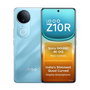 iqoo z10r 5g (aquamarine, 8gb ram, 128gb storage) | 32mp 4k selfie camera | quad curved amoled display | dimensity 7400 processor with 750k+ antutu