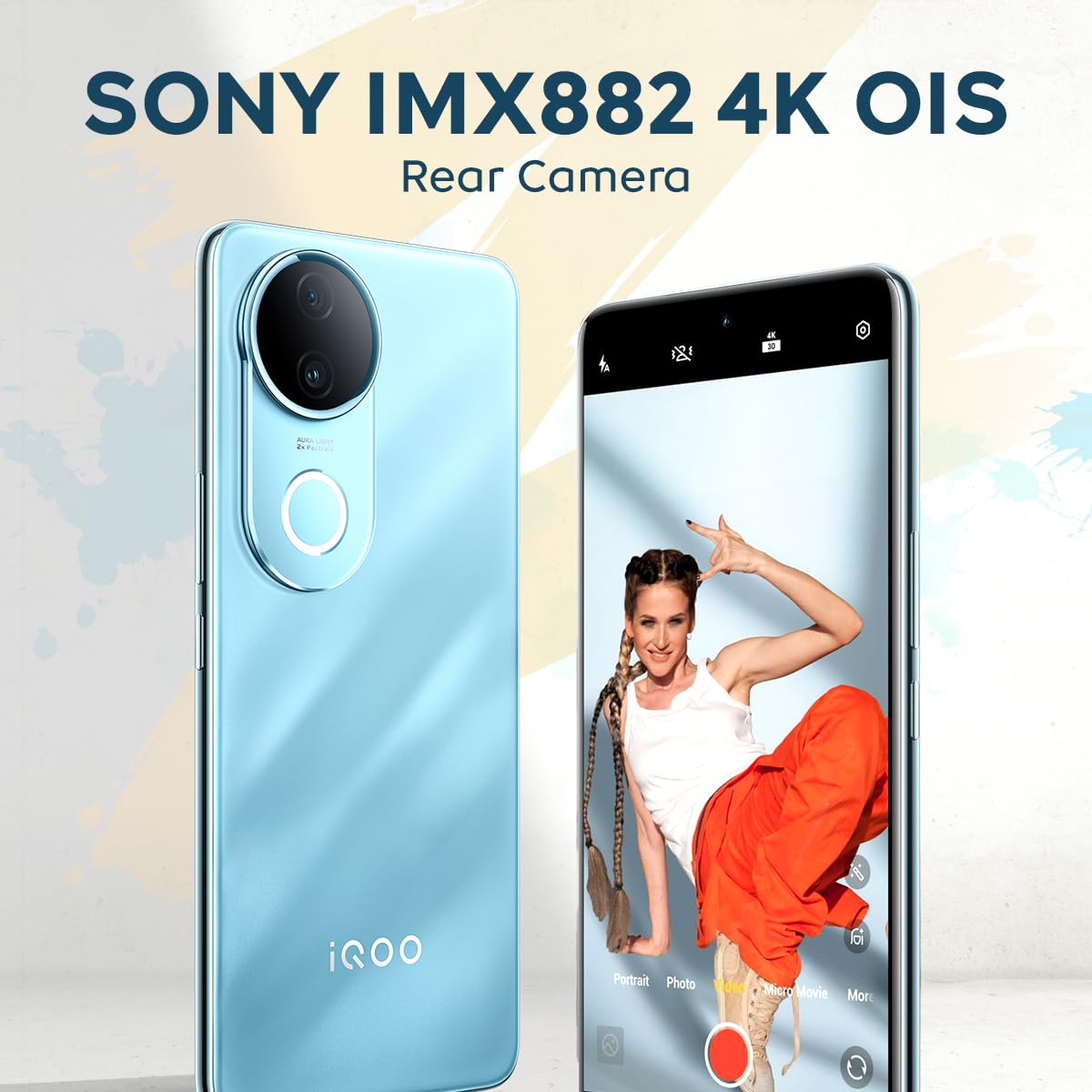 iqoo z10r 5g (aquamarine, 8gb ram, 128gb storage) | 32mp 4k selfie camera | quad curved amoled display | dimensity 7400 processor with 750k+ antutu