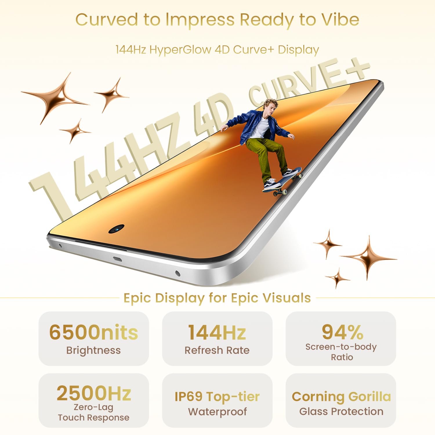 realme 15 pro 5g smartphone 8+128gb,4k 60fps,144hz hyperglow 4d curve display,7000mah battery,80w supervooc, camera triple 50mp, snapdragon 7 gen 4, ip69, silver