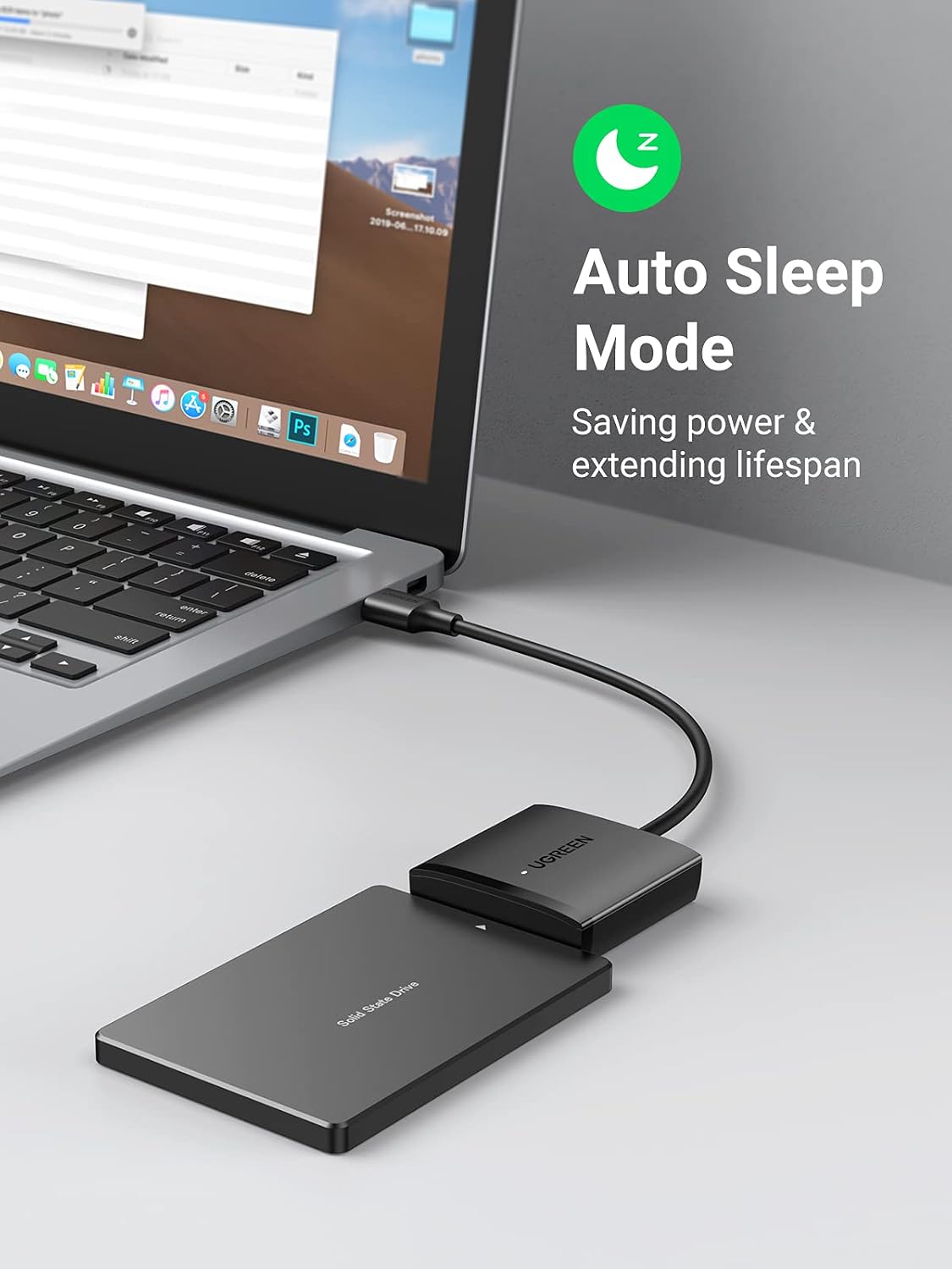 UGREEN SATA III to USB 3.0 Adapter for 2.5" 3.5" Hard Drives HDD and SSD - Image 2